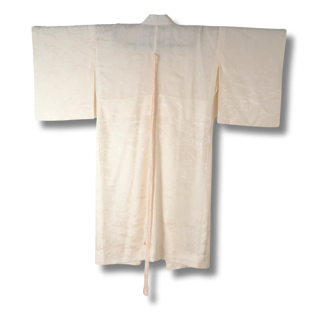 Vintage Damen Juban – Beige mit Bindeband