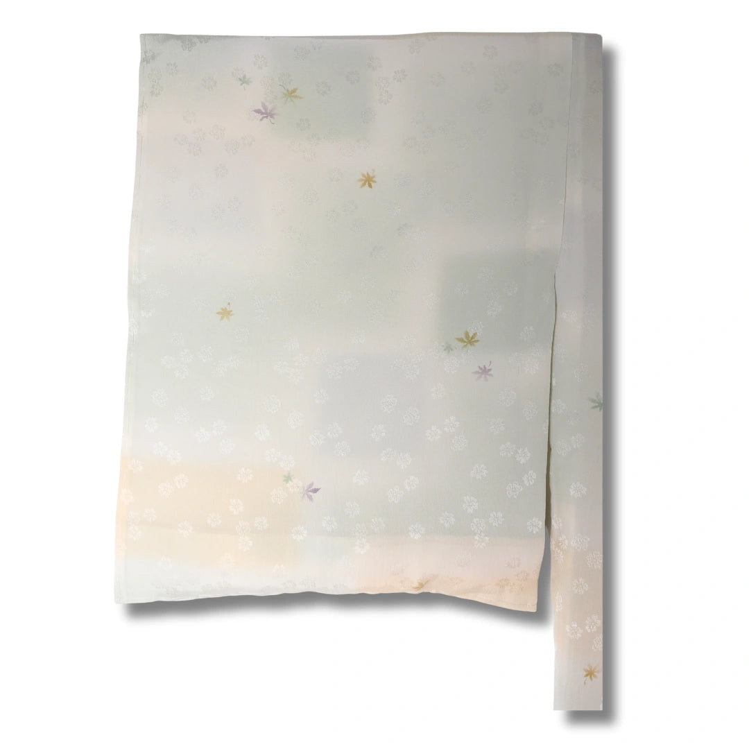 Vintage Damen Juban – Creme mit hellgrünen Blumen