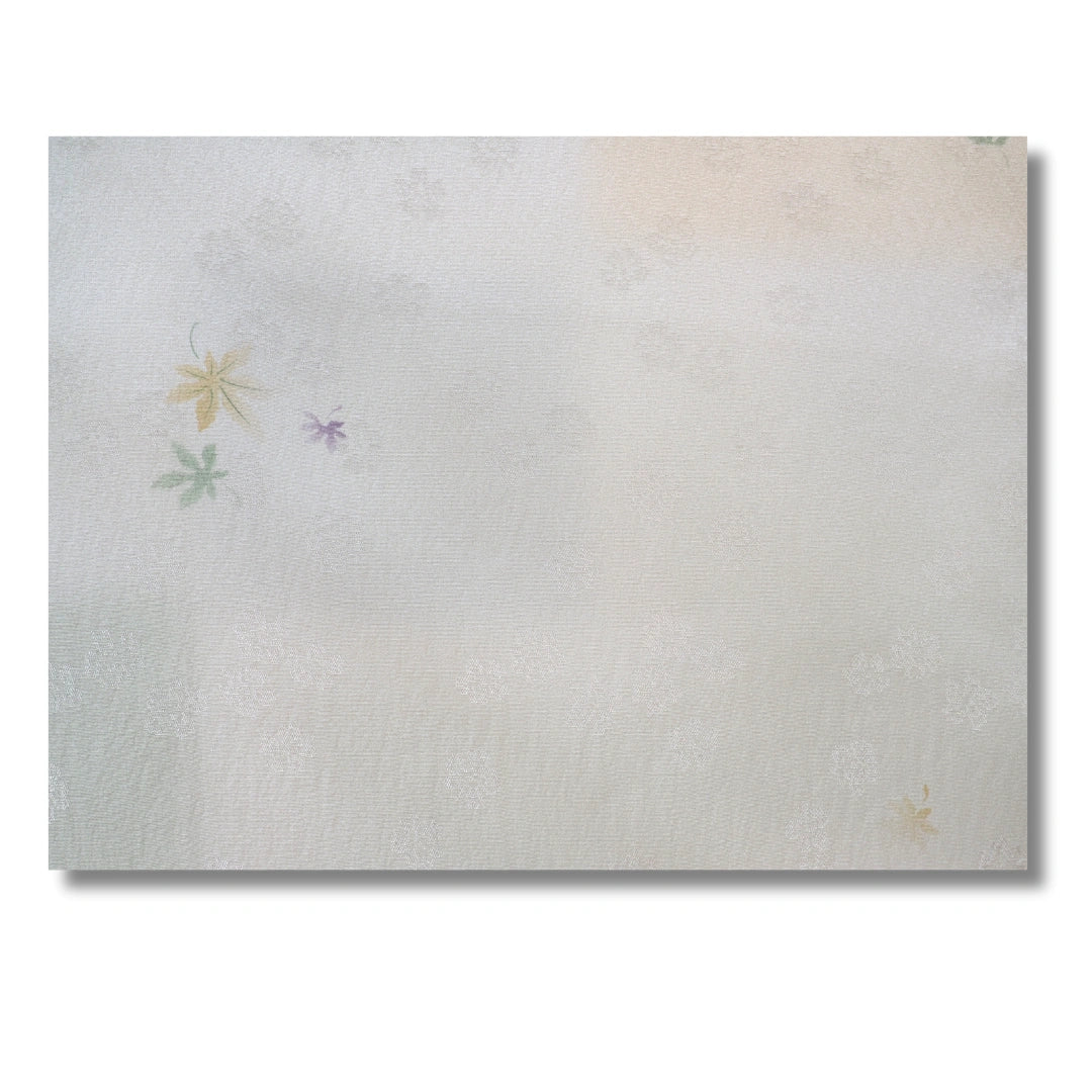 Vintage Damen Juban – Creme mit hellgrünen Blumen