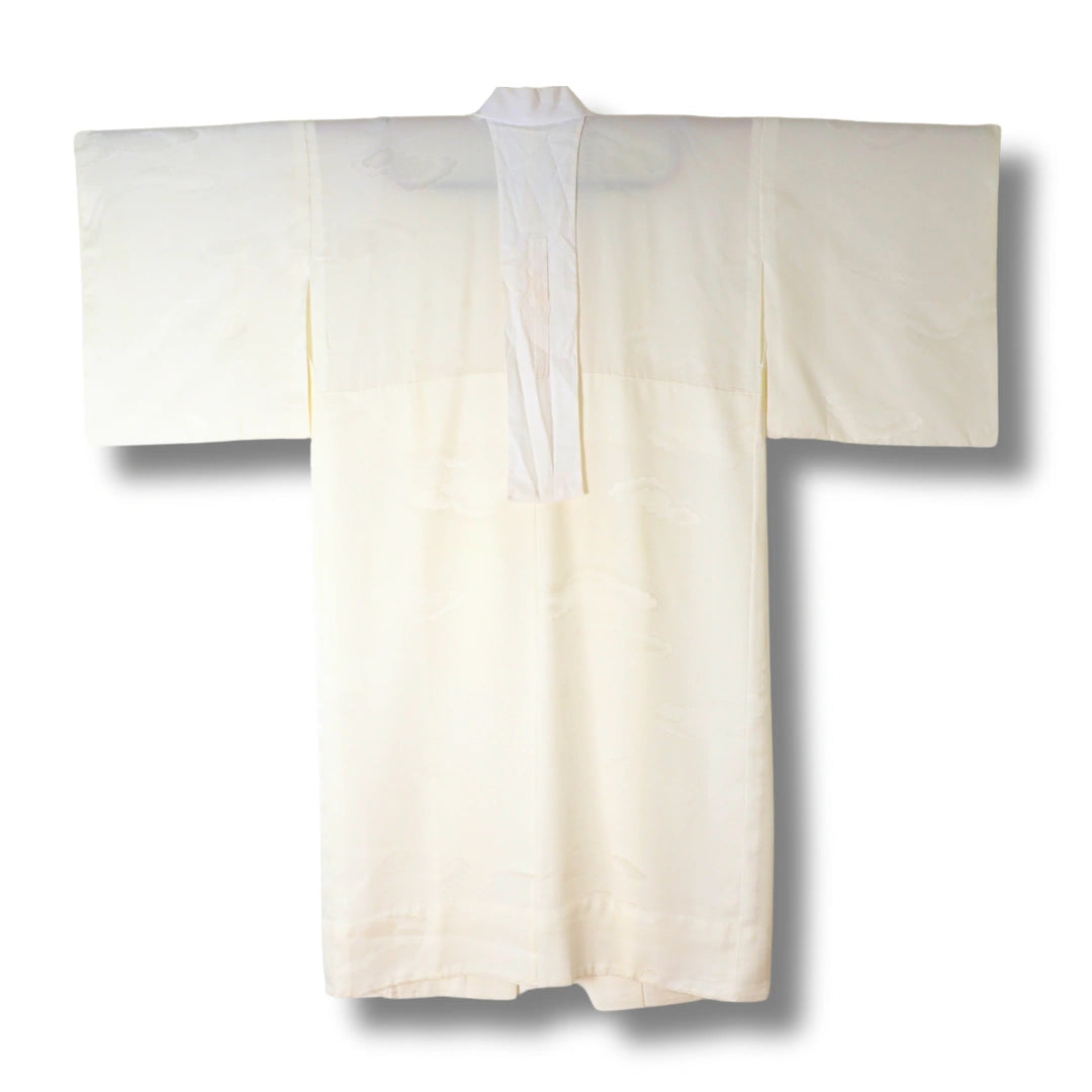 Vintage Damen Naga-Juban Creme mit Wolken