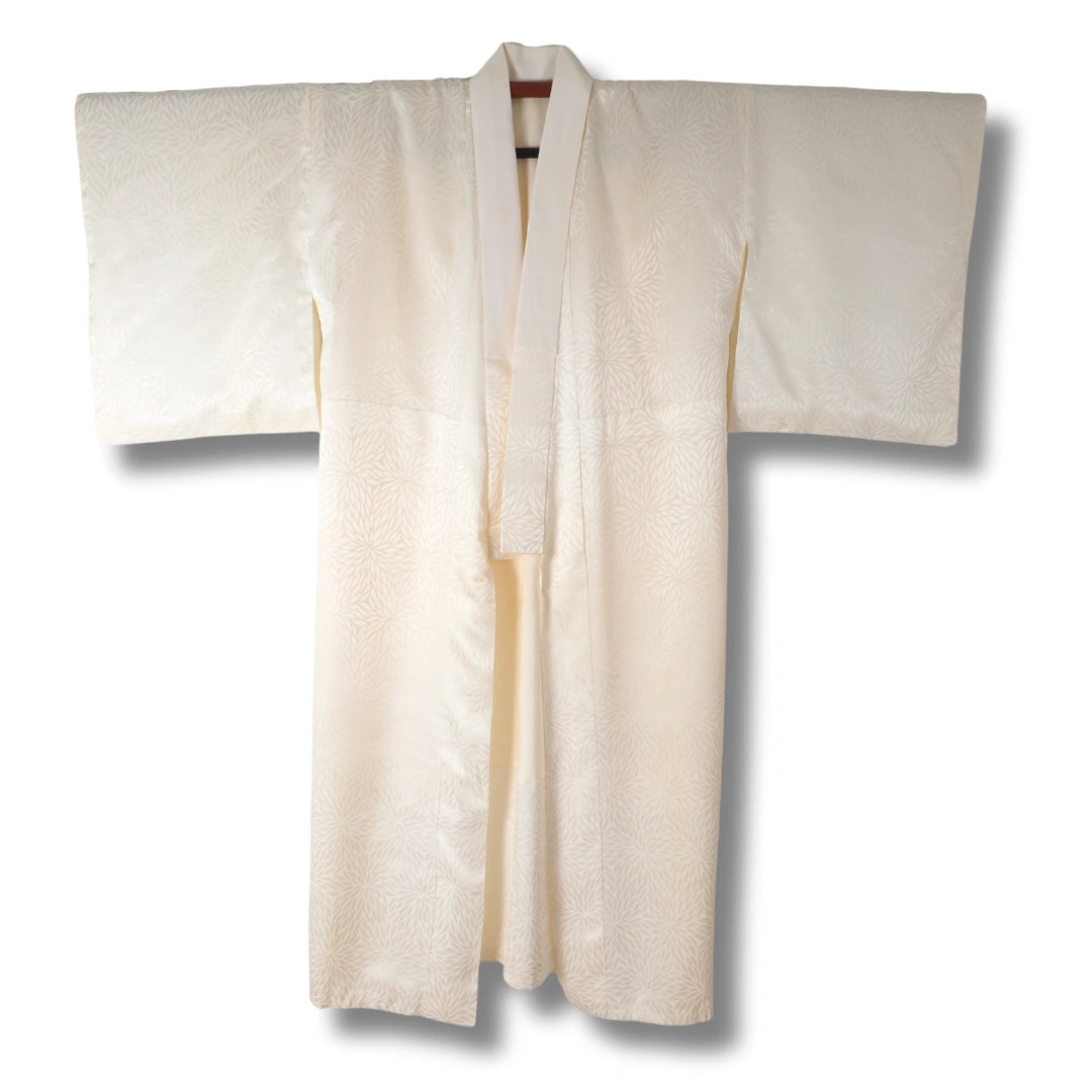 Vintage Damen Juban – Creme mit feinem Blumenmuster
