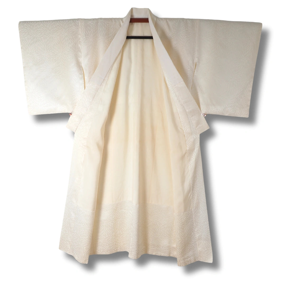 Vintage Damen Juban – Creme mit feinem Blumenmuster