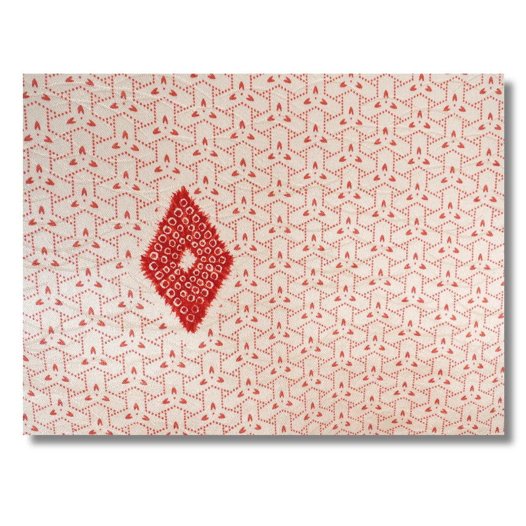 Nahaufnahme des Shibori Rautenmusters