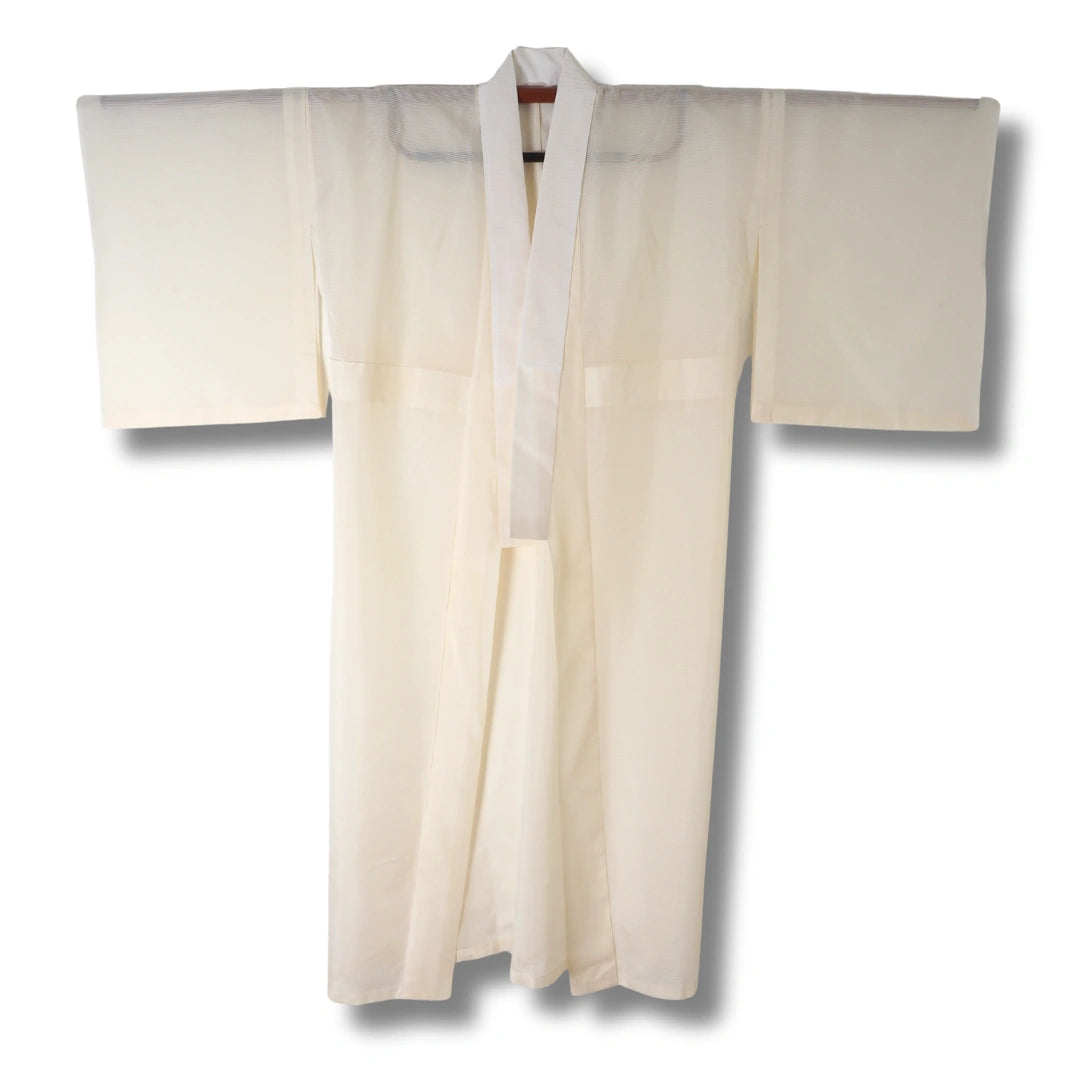Vintage Damen Naga Juban – Beige mit feinen Streifen