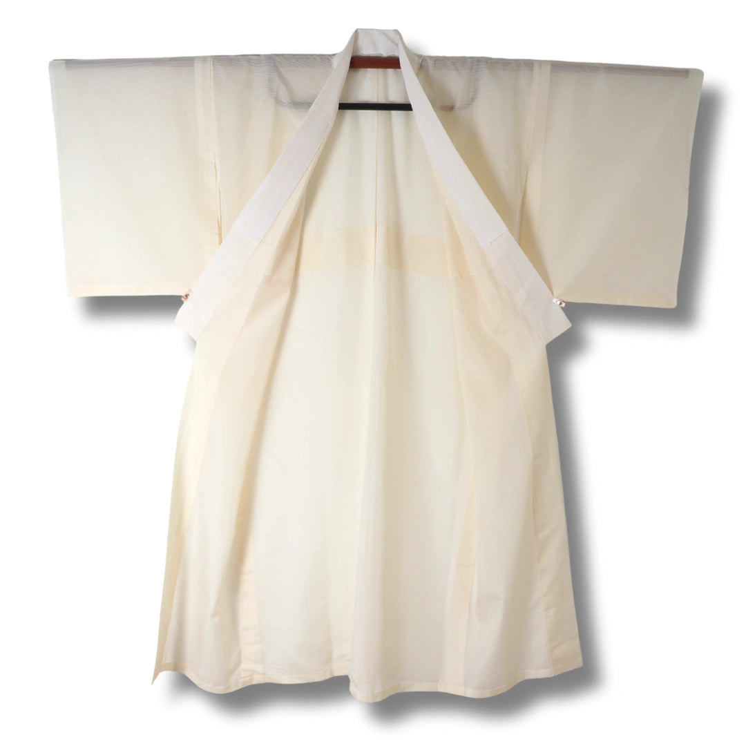 Vintage Damen Naga Juban – Beige mit feinen Streifen