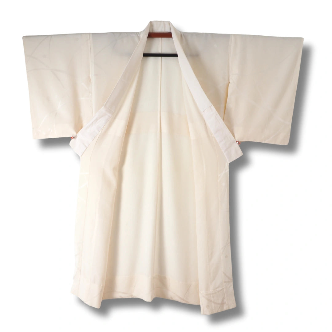 Vintage Damen Naga Juban Creme Streifen