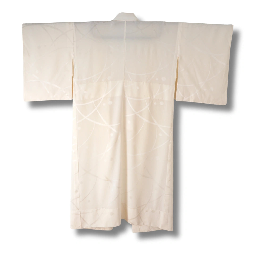 Vintage Damen Naga Juban Creme Streifen