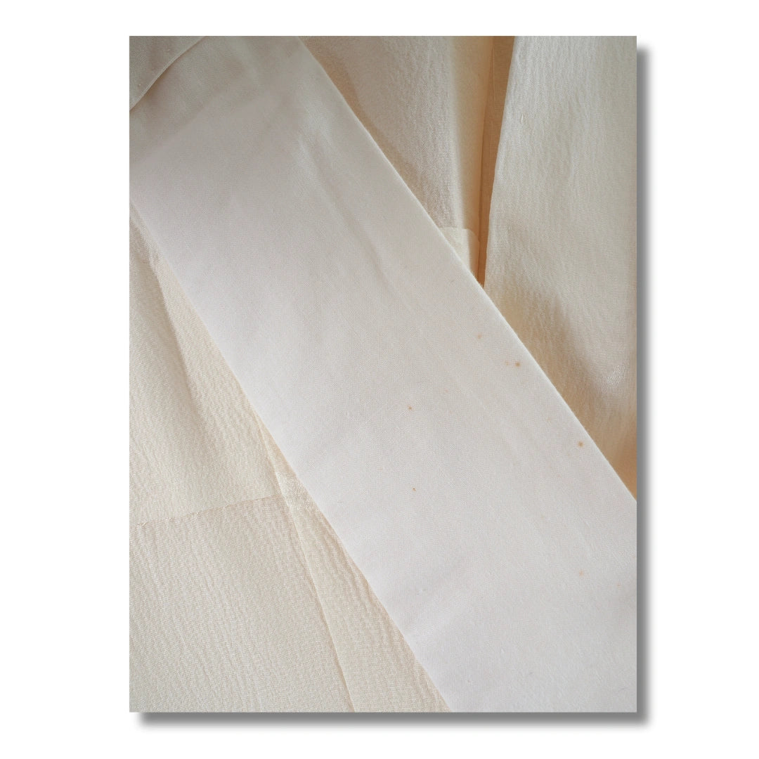Vintage Damen Naga Juban Creme Streifen