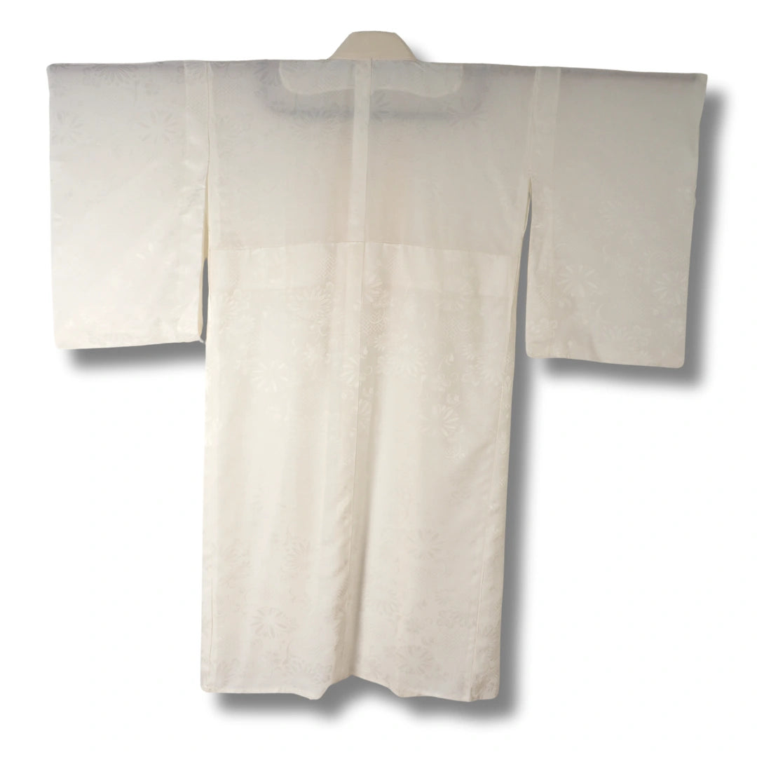Vintage Damen Naga Juban – Creme mit Muster