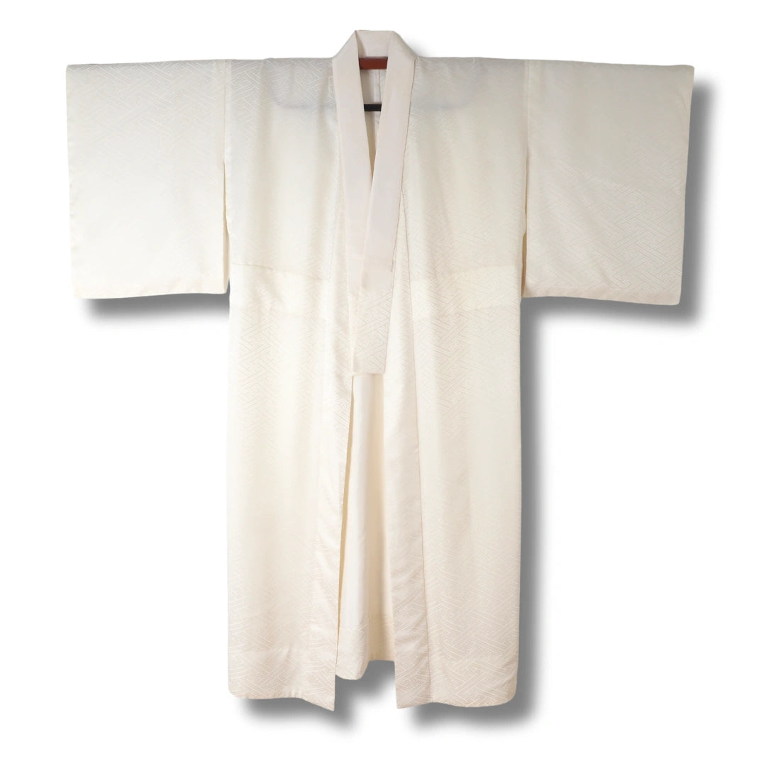 Vintage Damen Naga Juban – Creme mit feinen Streifen