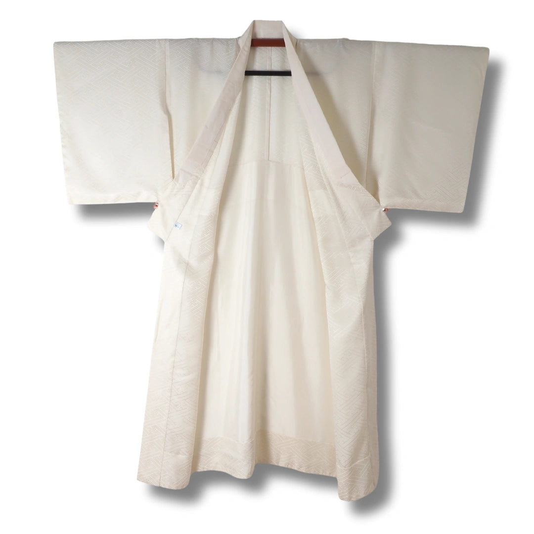 Vintage Damen Naga Juban – Creme mit feinen Streifen