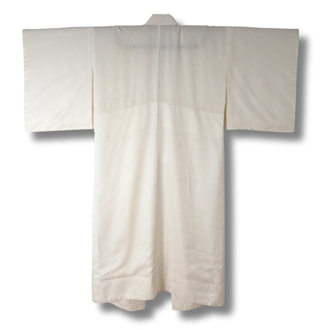 Vintage Damen Naga Juban – Creme mit feinen Streifen