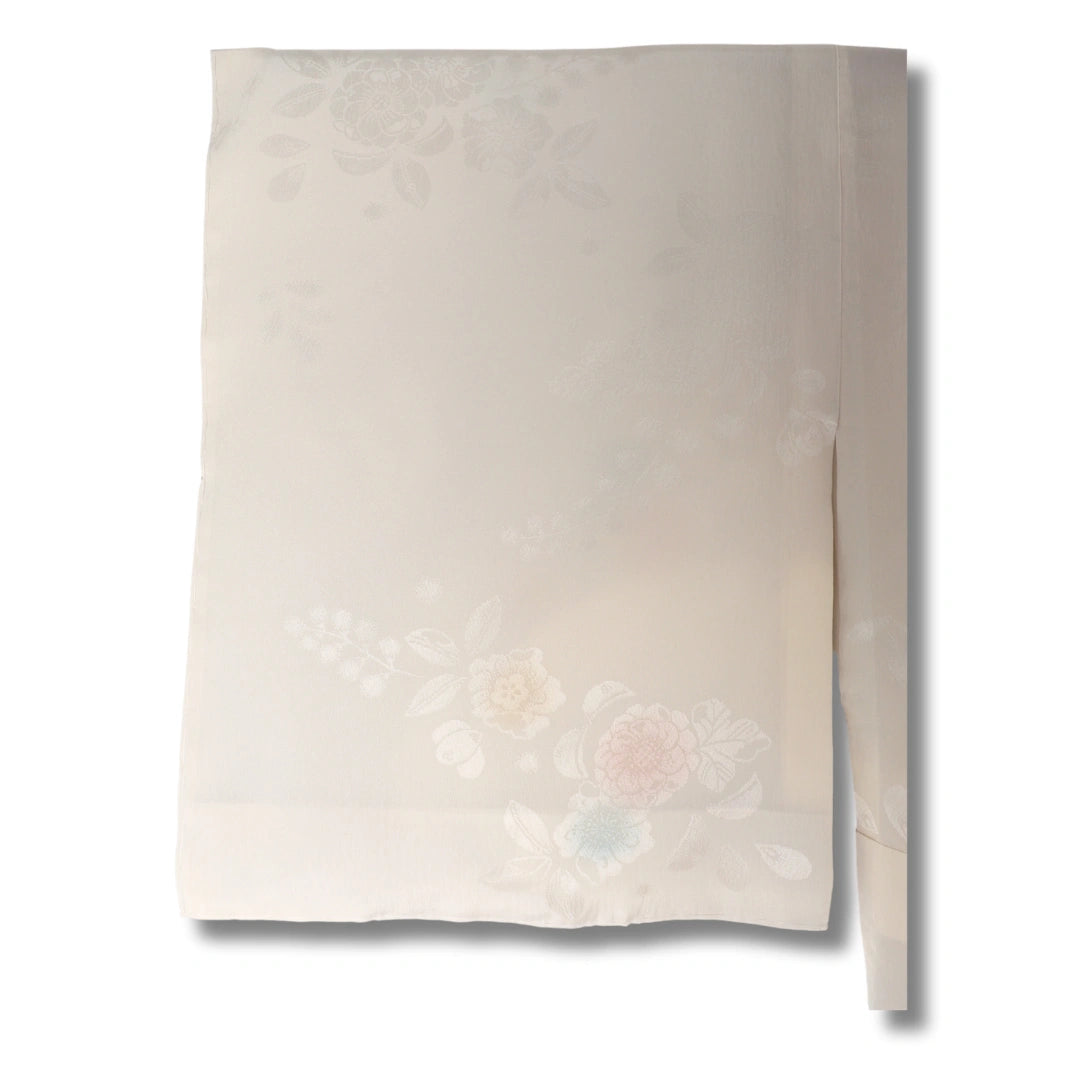 Vintage Damen Juban Creme mit floralen Mustern