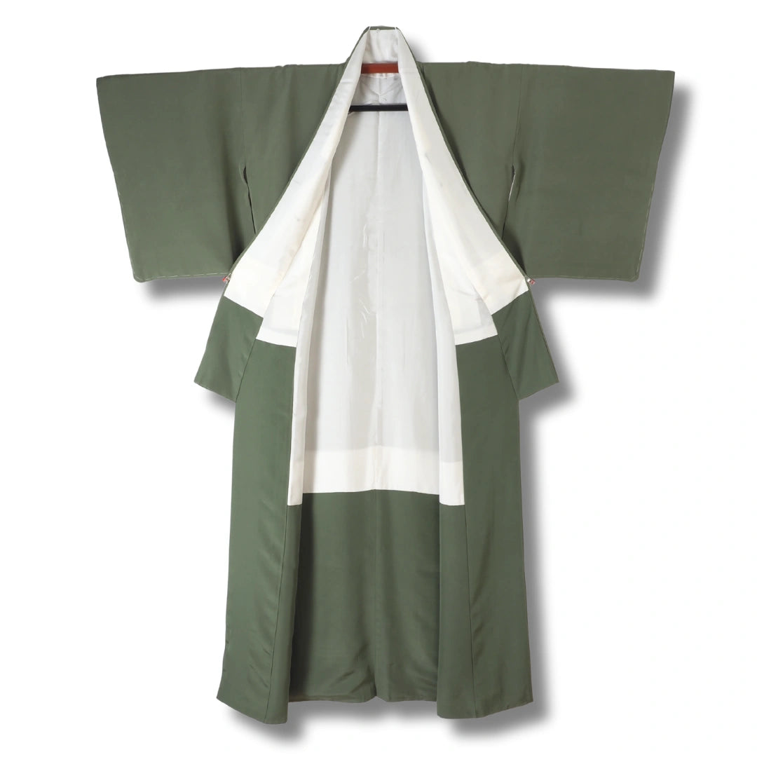 Vintage Iromuji Kimono in hellem Grün