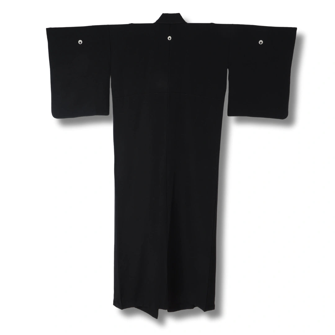 Vintage Damen Mofuku Kimono Schwarz 