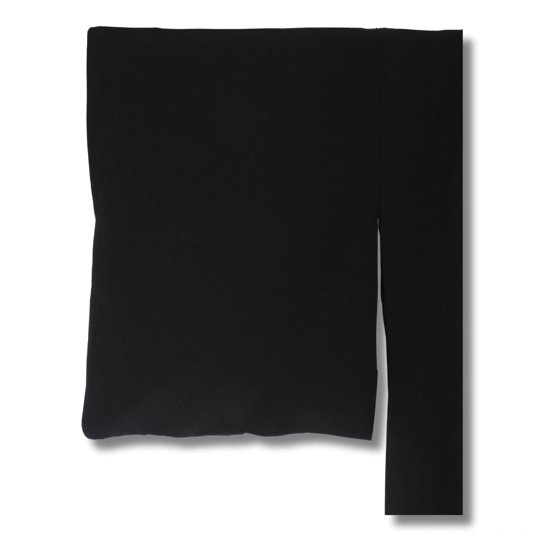 Vintage Mofuku Damen-Kimono Schwarz mit Kamon
