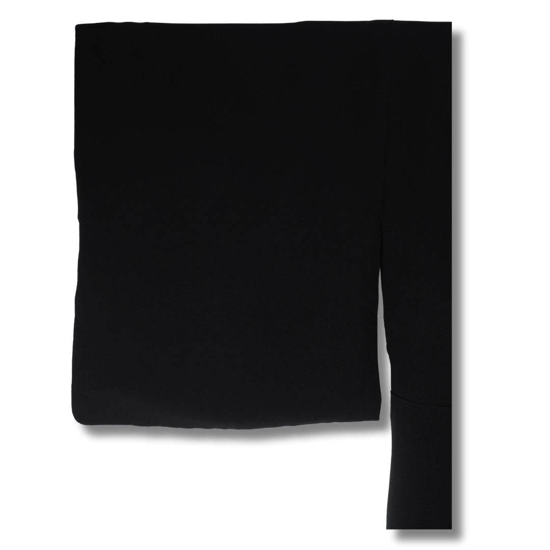 Vintage Damen Mofuku Kimono Schwarz | 5 Kamon Wappen