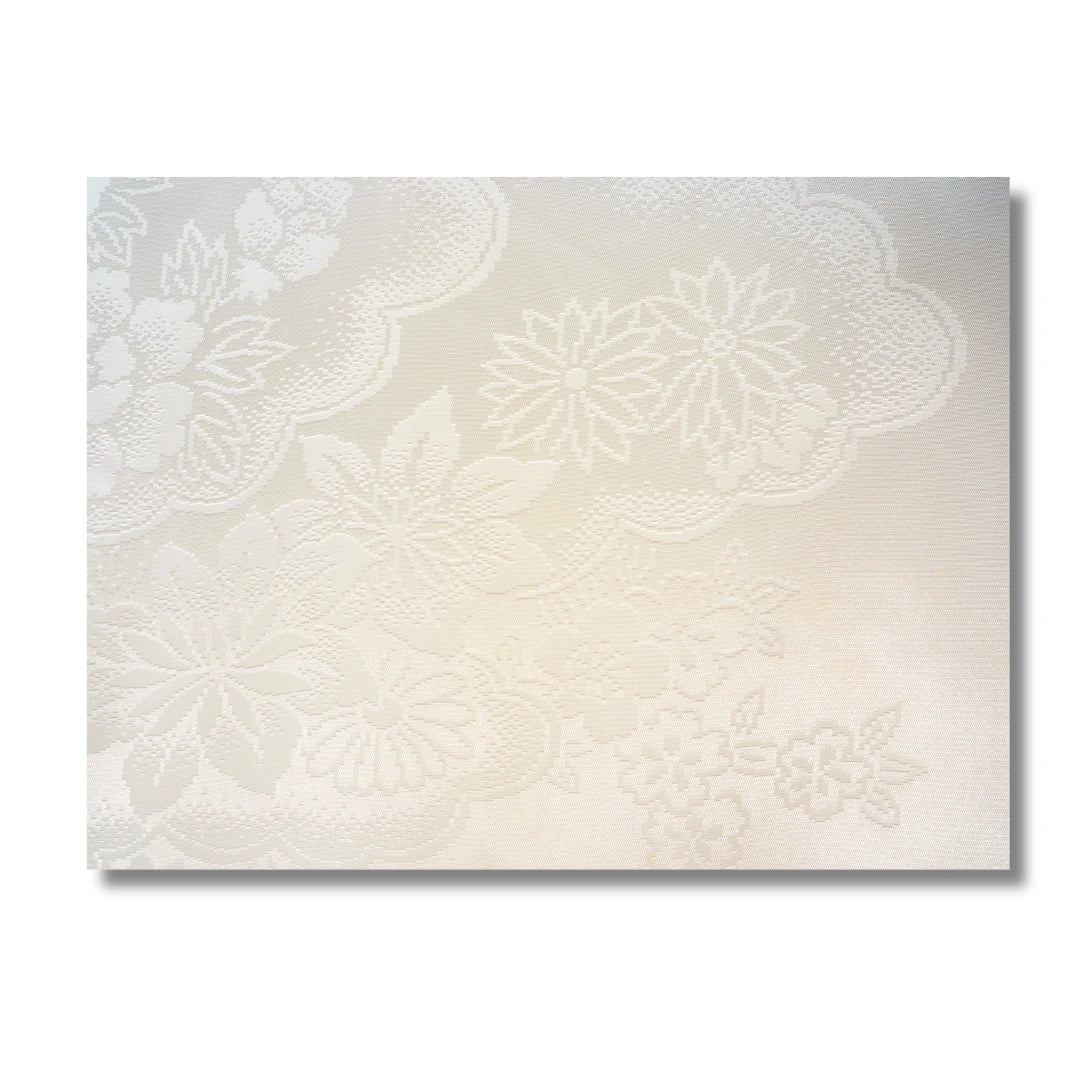Vintage Damen Naga-Juban Elfenbein mit Blumen