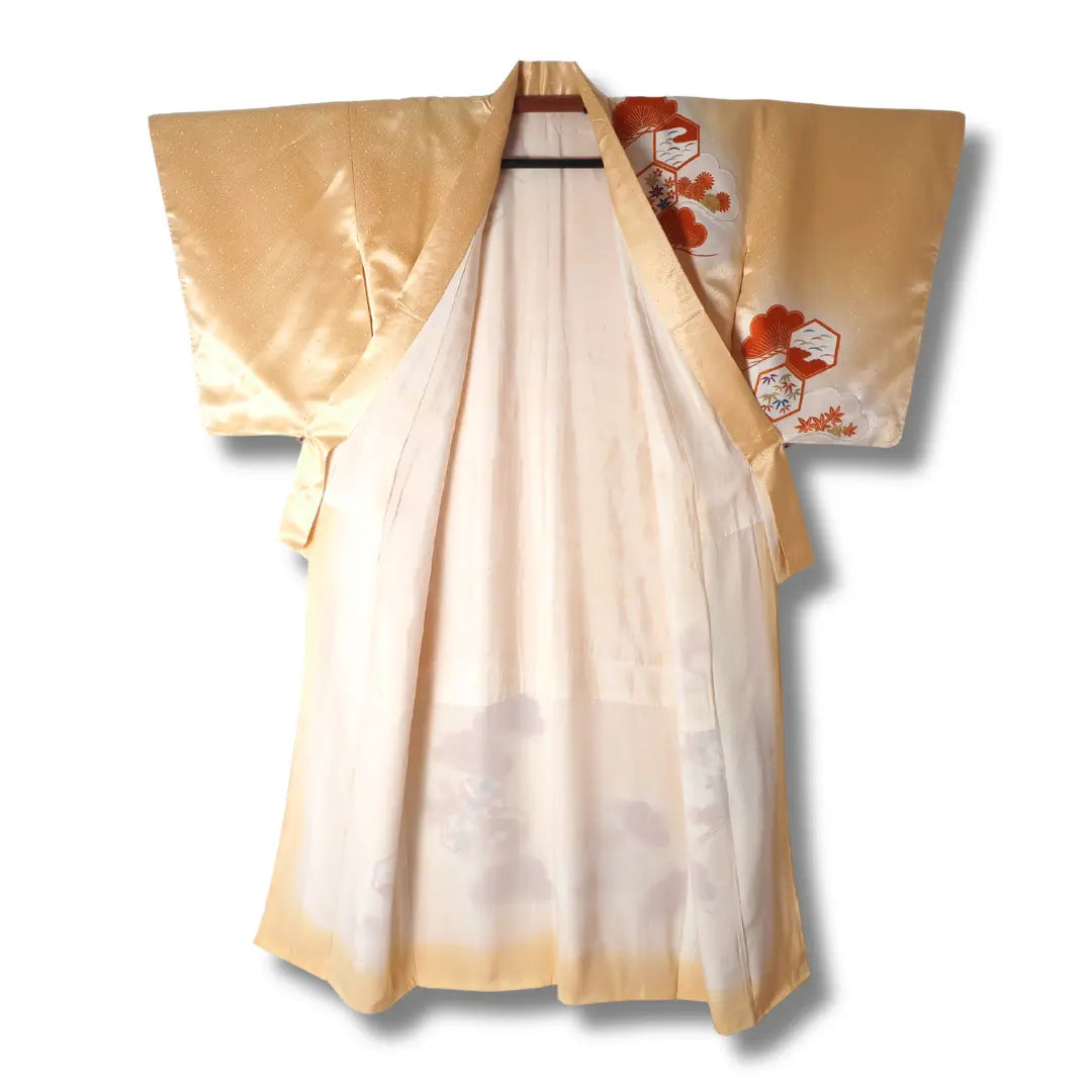 Innenansicht eines Homongi Tsukesage Kimono