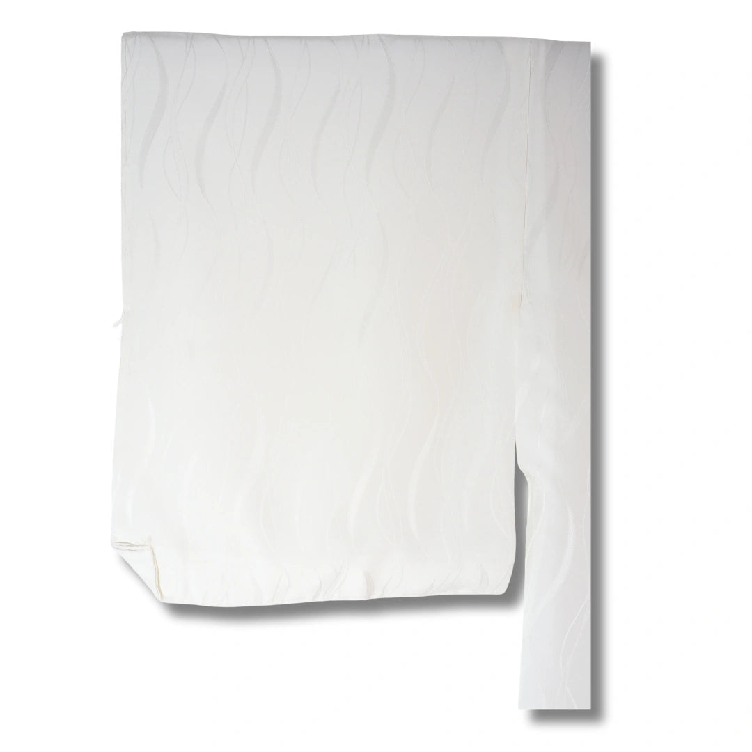 Vintage Damen-Juban Creme mit feinem Wellenmuster