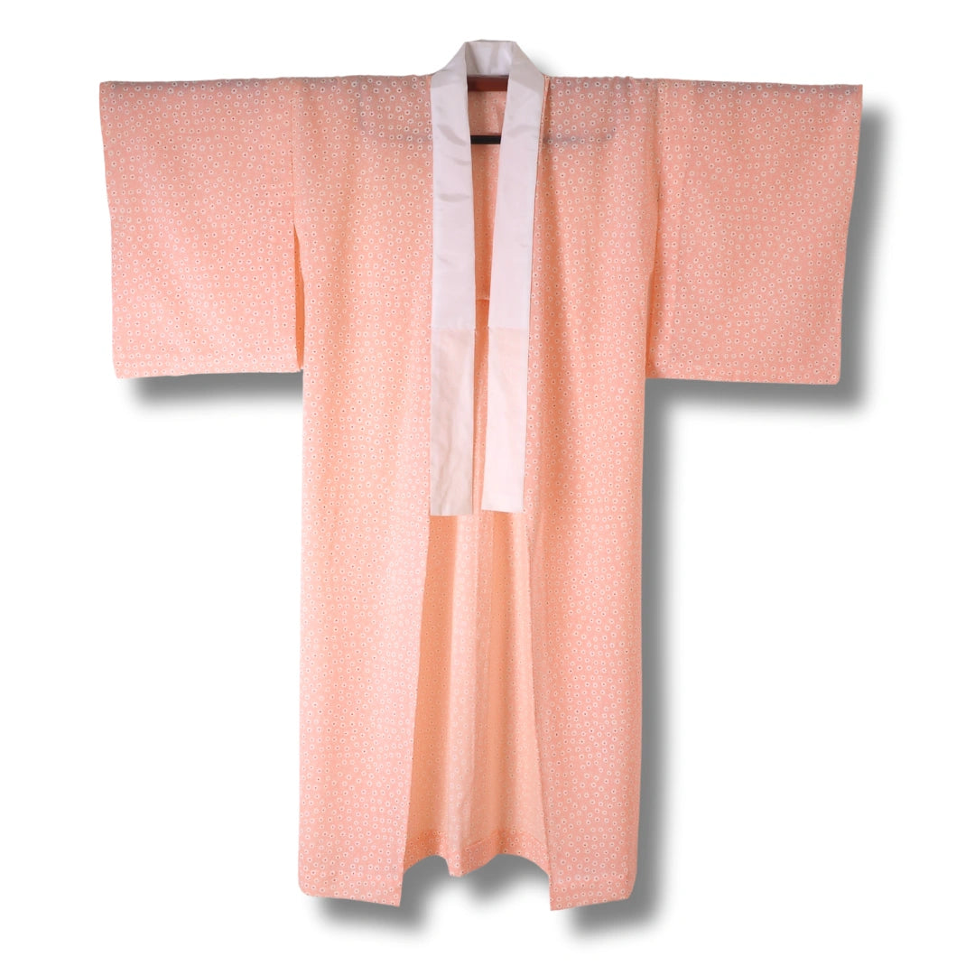 Vintage Damen Naga-Juban – Apricot mit Blumenmuster