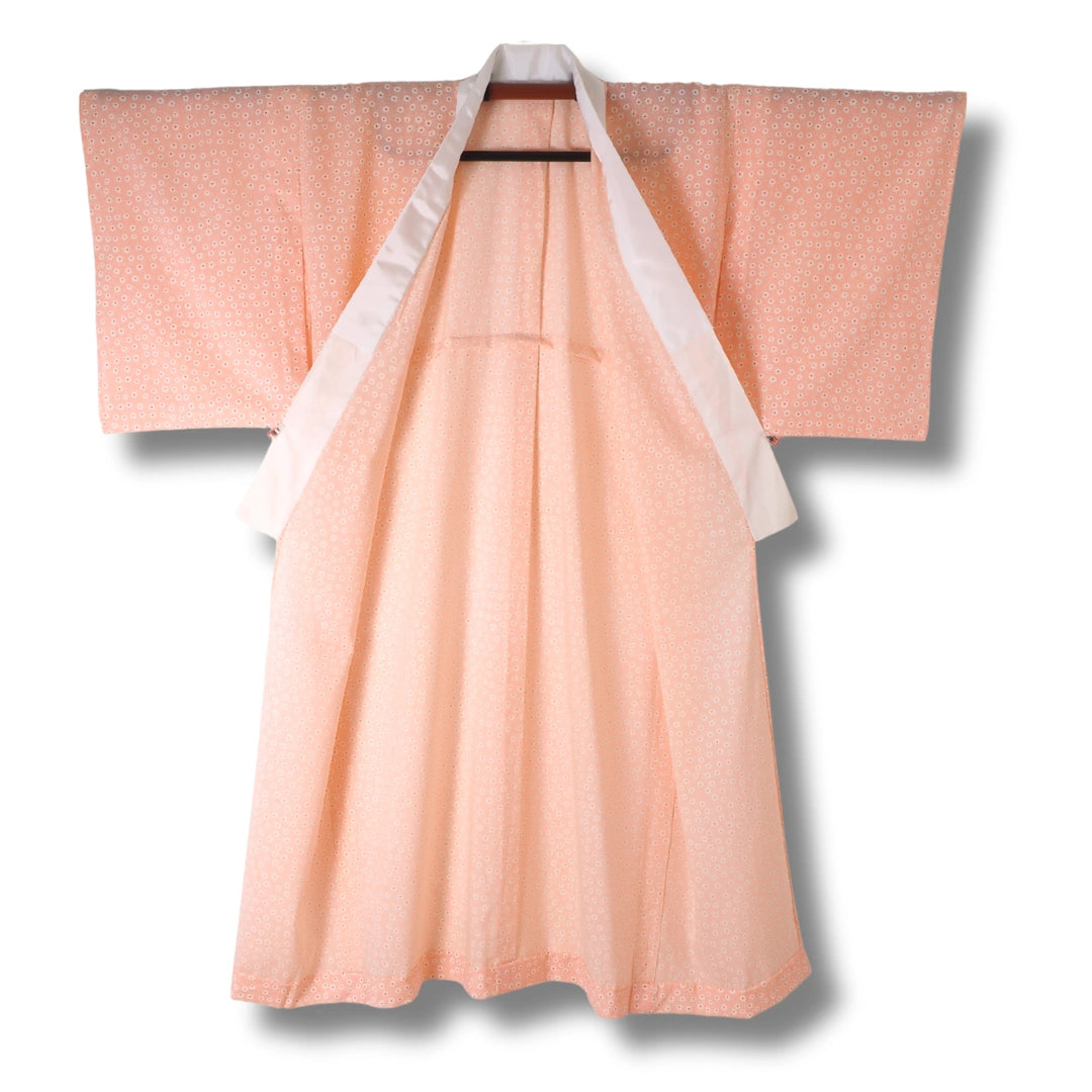 Vintage Damen Naga-Juban – Apricot mit Blumenmuster