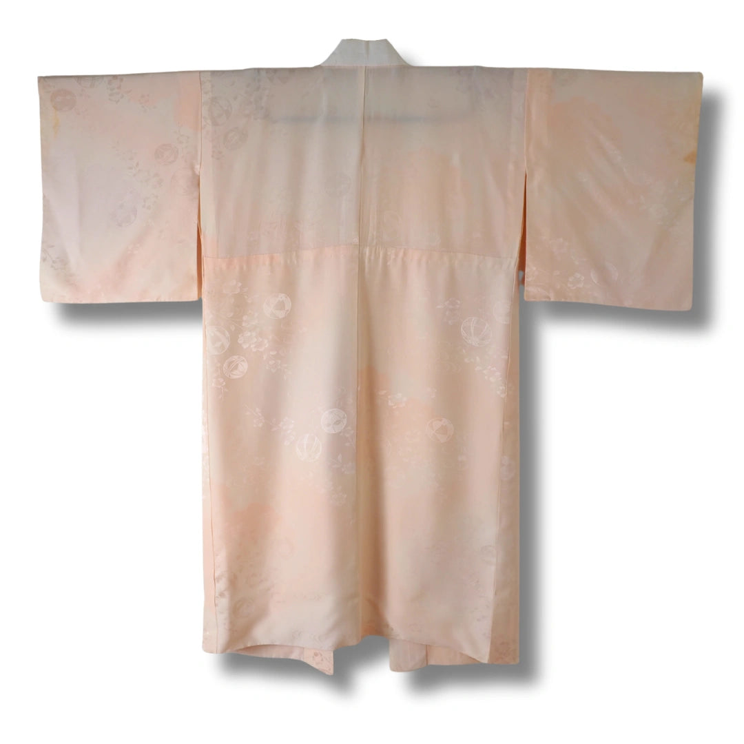 Vintage Damen Naga-Juban apricot mit Bällen