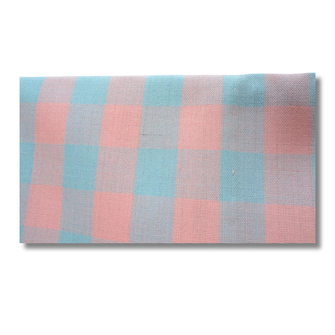 Vintage Daman Naga Juban kariert in Rosa & Mint
