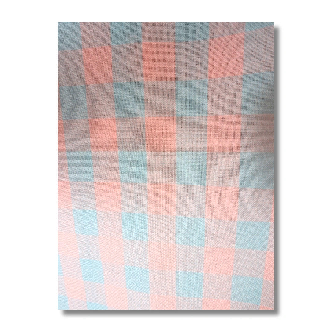 Vintage Daman Naga Juban kariert in Rosa & Mint
