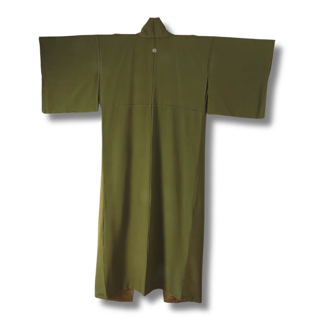 Rückansicht des einfarbigen Vintage Damen Kimono