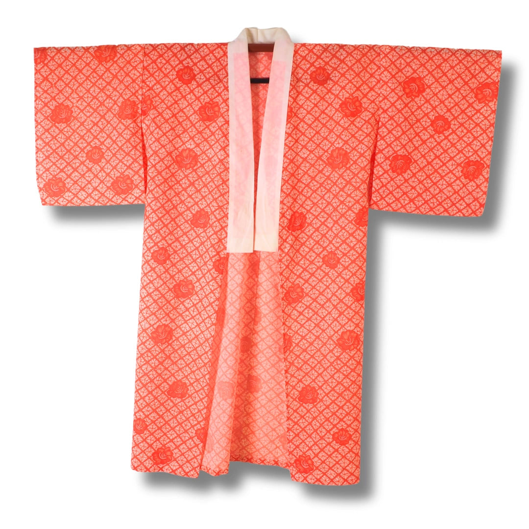 Vintage Damen Naga-Juban koralle mit Allover-Muster