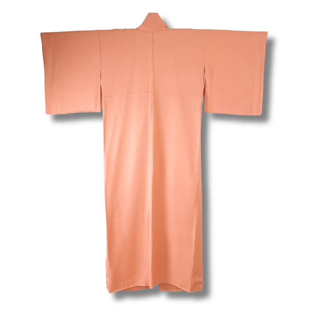 Rückansicht Iromuji Kimono in Lachsrosa