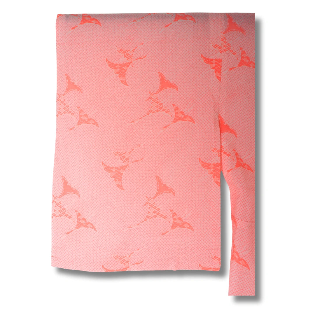 Vintage Damen Naga Juban – Pink mit Vögeln