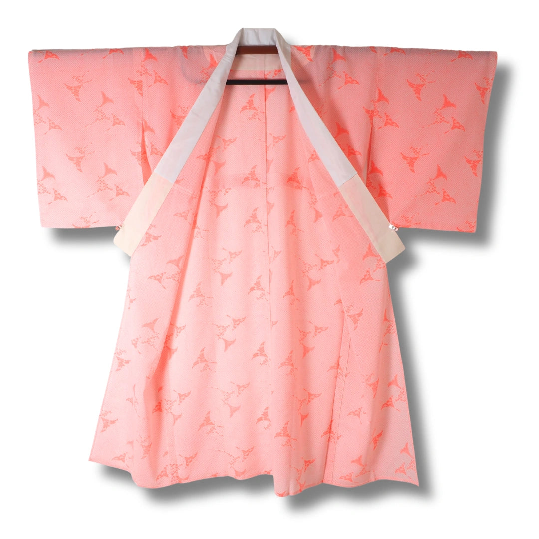 Vintage Damen Naga Juban – Pink mit Vögeln