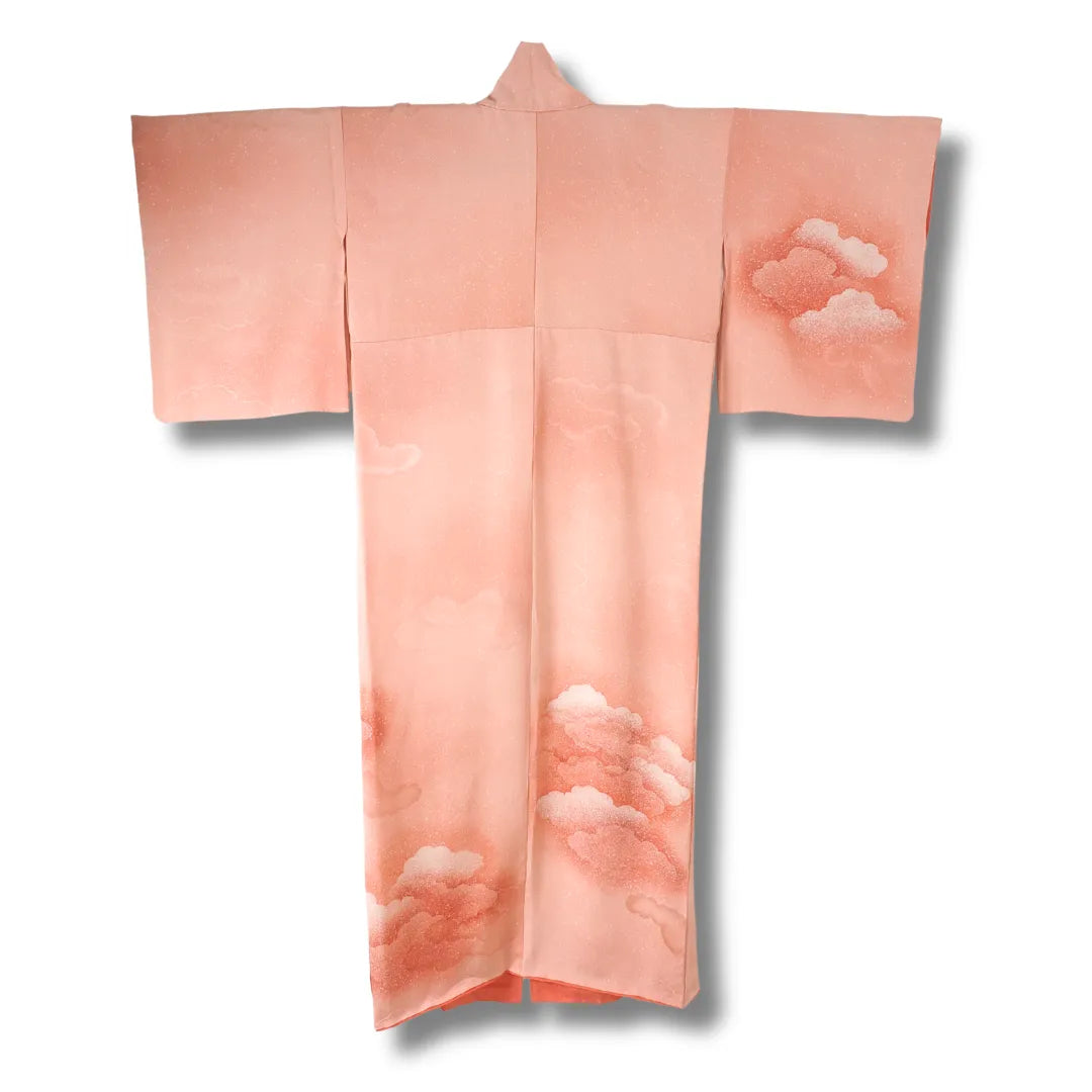 Vintage Homongi Kimono pfirsich Rückansicht