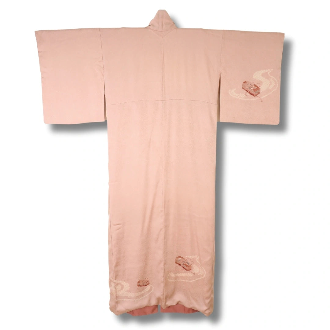 Vintage Damen Tsukesage Kimono – Rosa