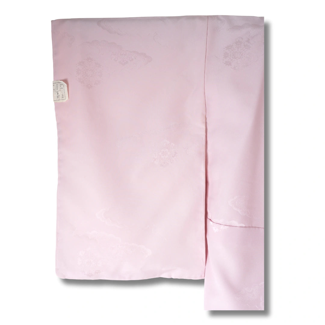 Vintage Damen Homongi Tsukesage Kimono rosa mit Blumen