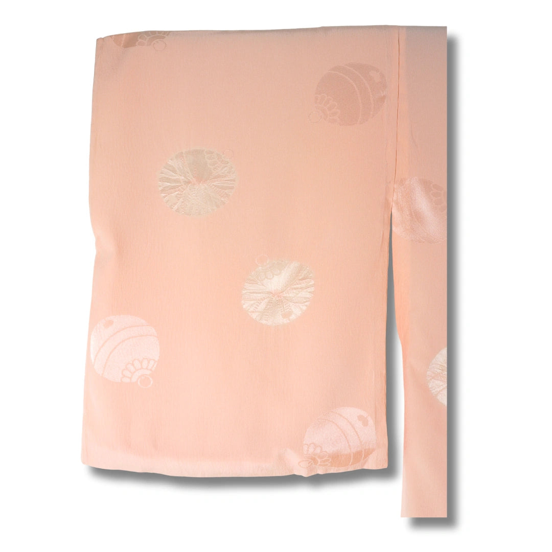 Vintage Damen Naga-Juban rosé mit großen weißen Blumen