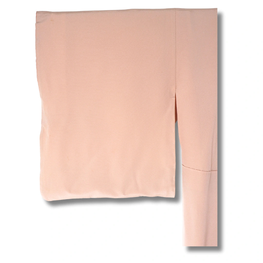 Vintage Houmongi Damen Kimono in Rosa mit weißen Blumen