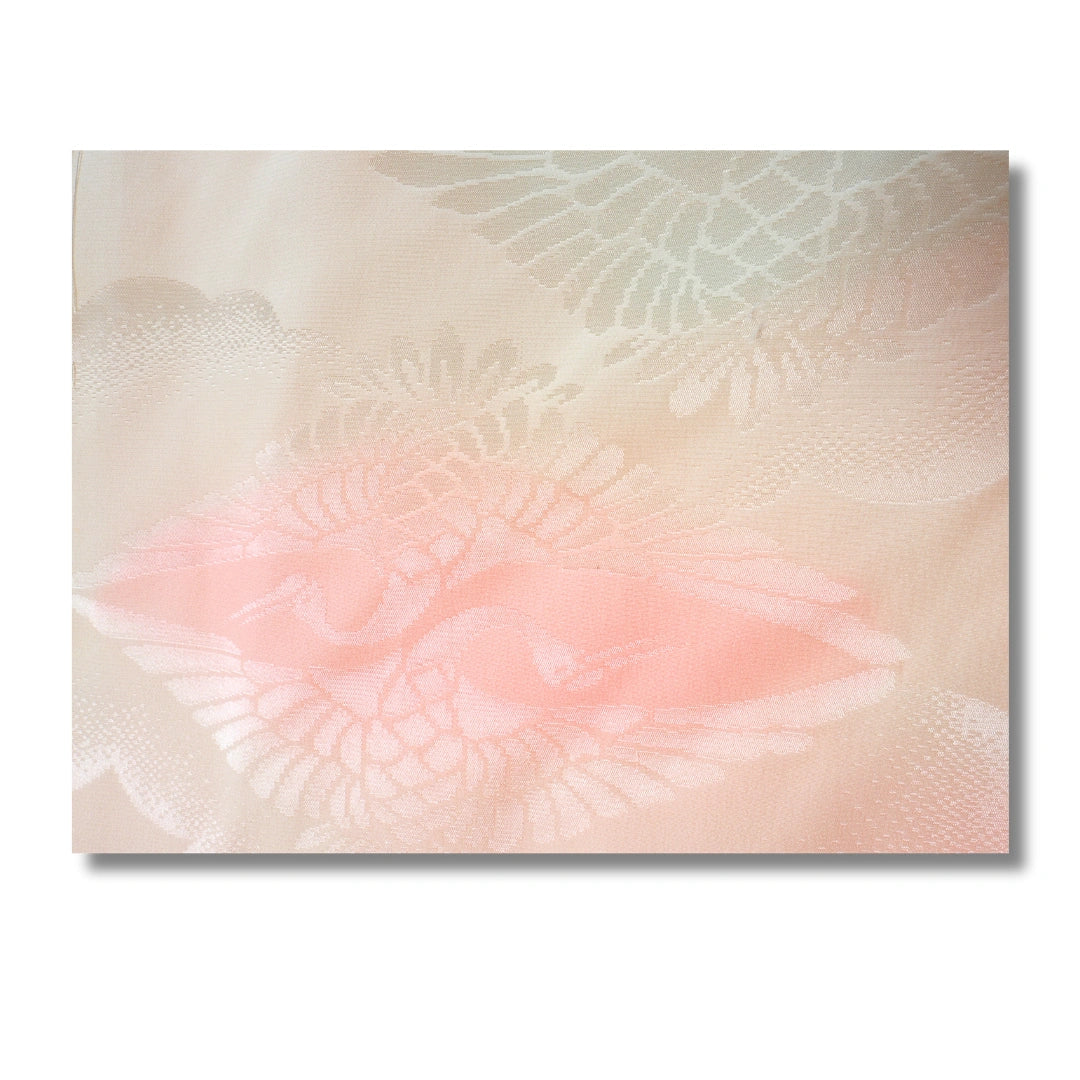 Vintage Damen Naga-Juban pastellrosa Kranich