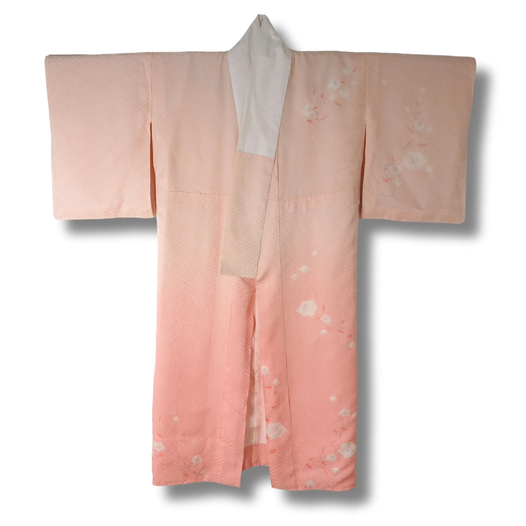 Vintage Damen Naga Juban – Rosa mit weißen Blumen