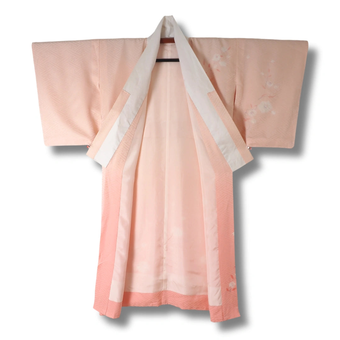 Vintage Damen Naga Juban – Rosa mit weißen Blumen