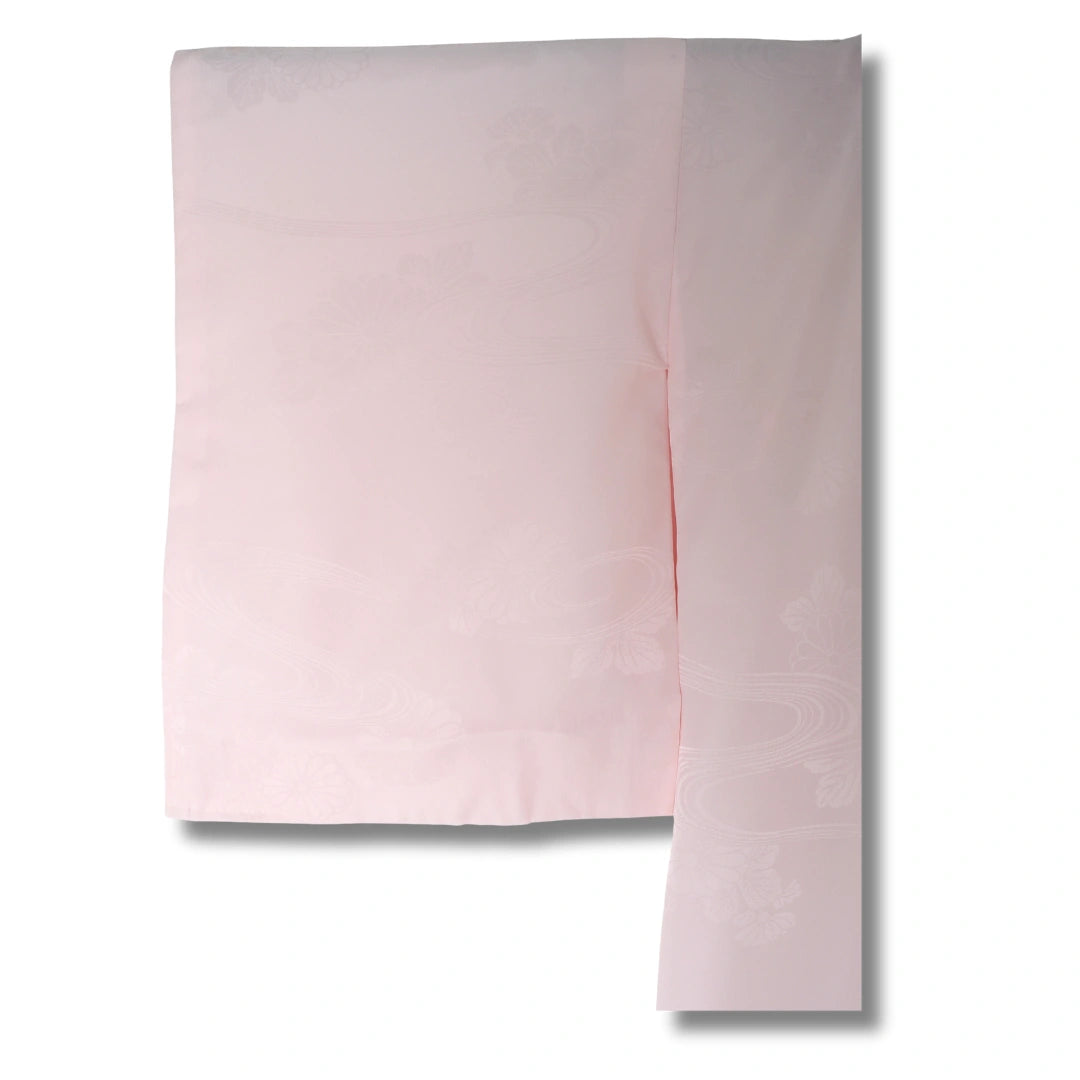 Vintage Damen Juban – Rosa & Weiß mit Streifen und Blumen