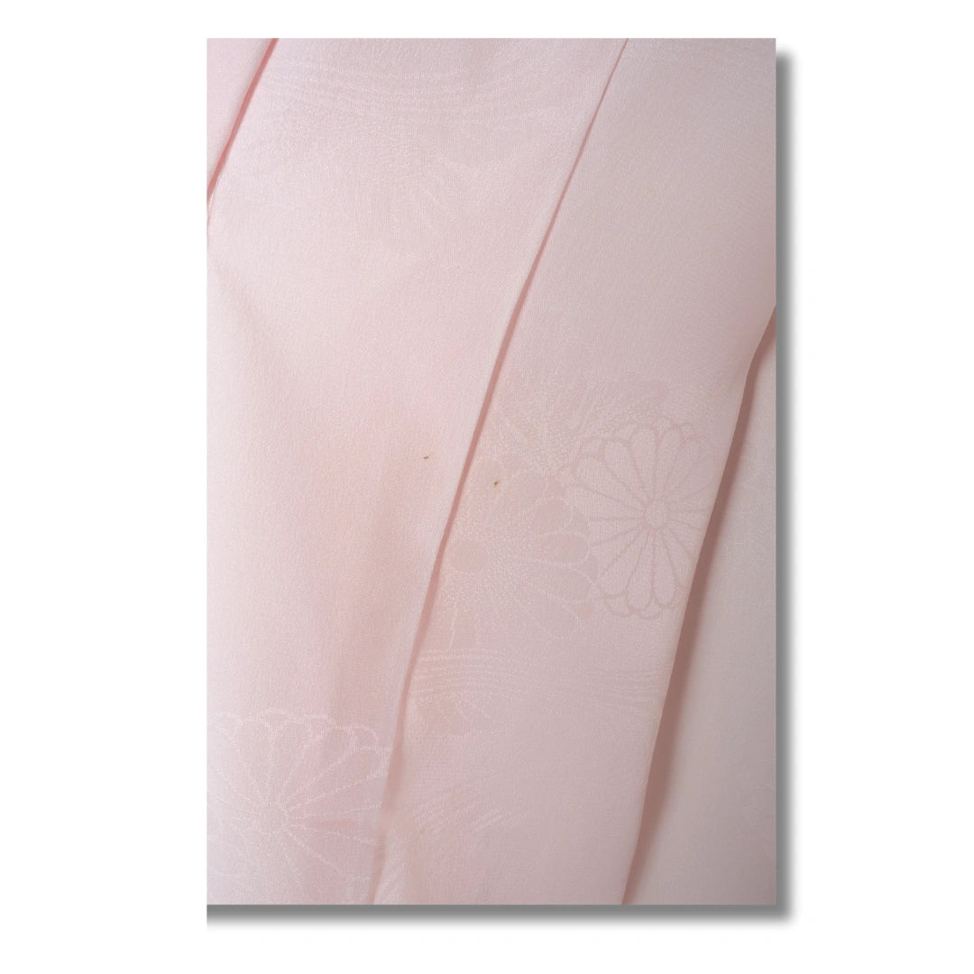 Vintage Damen Juban – Rosa & Weiß mit Streifen und Blumen