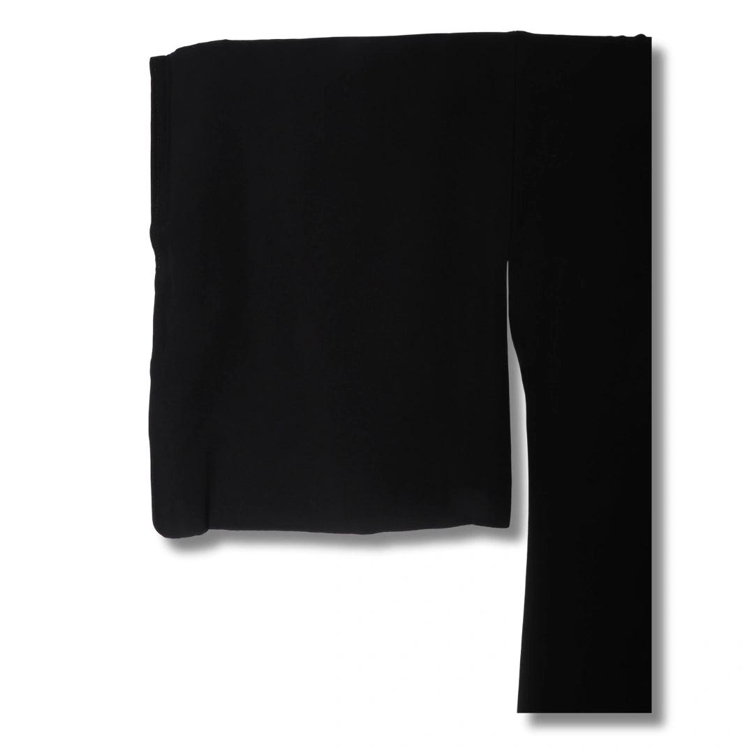 Vintage Damen Kurotomesode Kimono schwarz mit Szenenmotiv