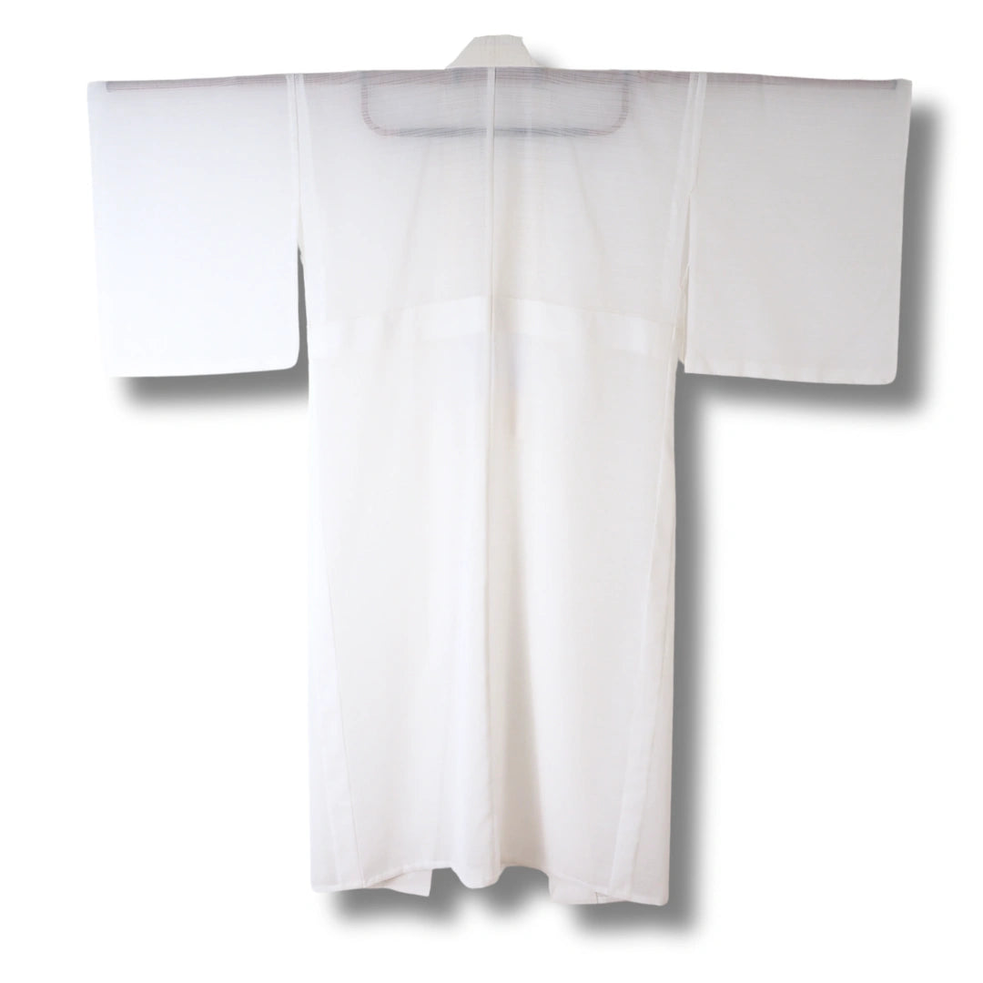 Vintage Damen Naga-Juban weiß mit feinen Streifen
