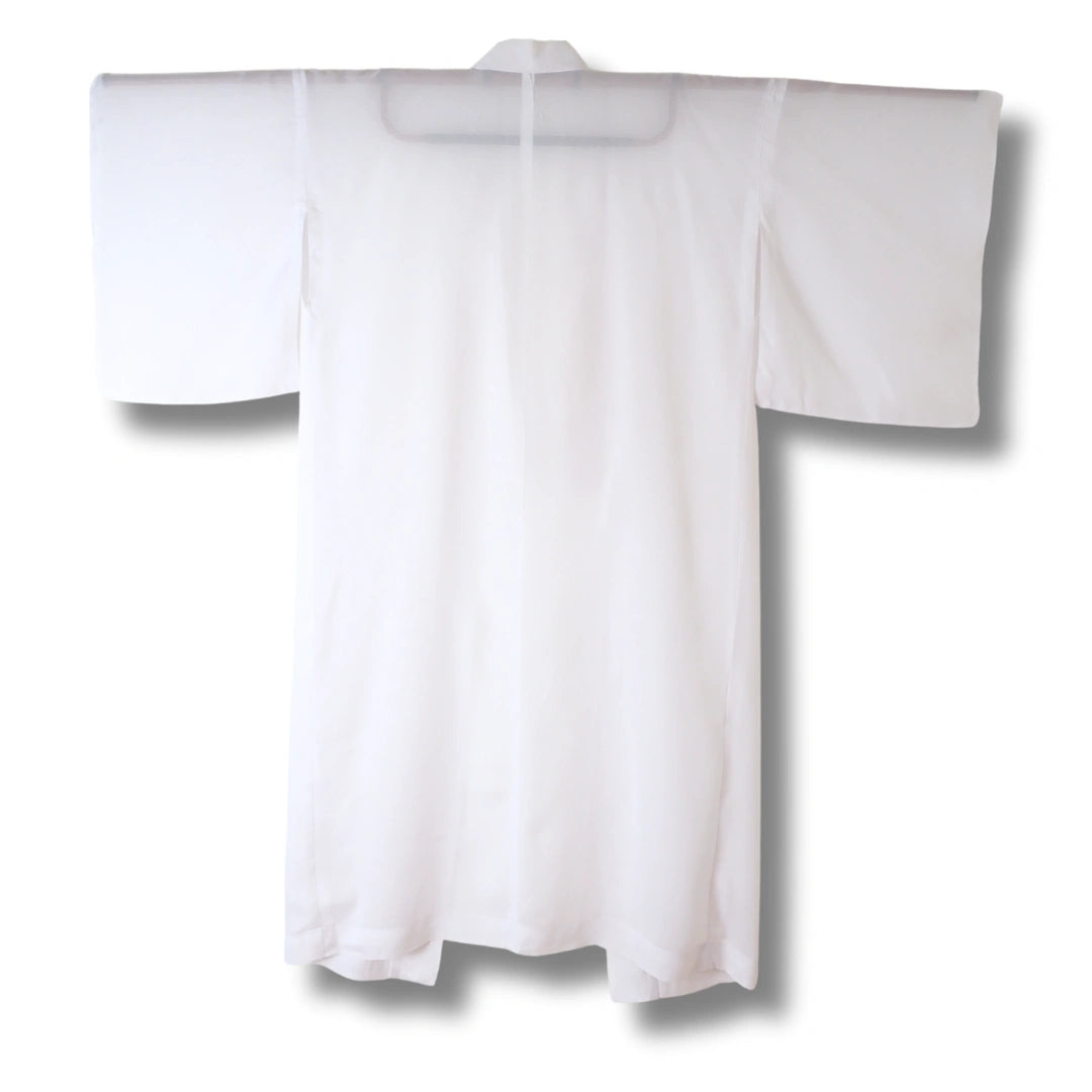 Vintage Damen Naga-Juban weiß, transparent mit feinen Streifen
