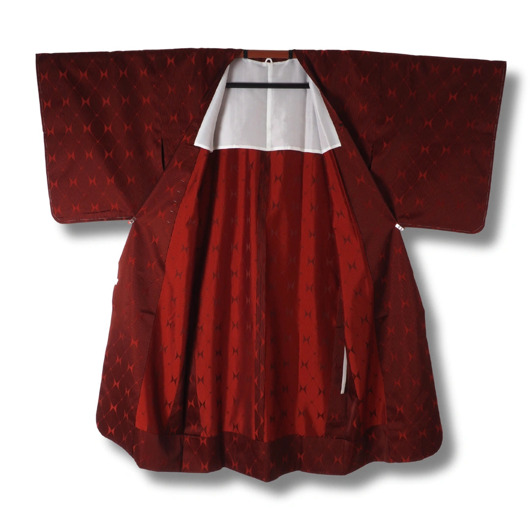 Vintage Damen Michiyuki Braun mit Streifen- & Rautenmuster