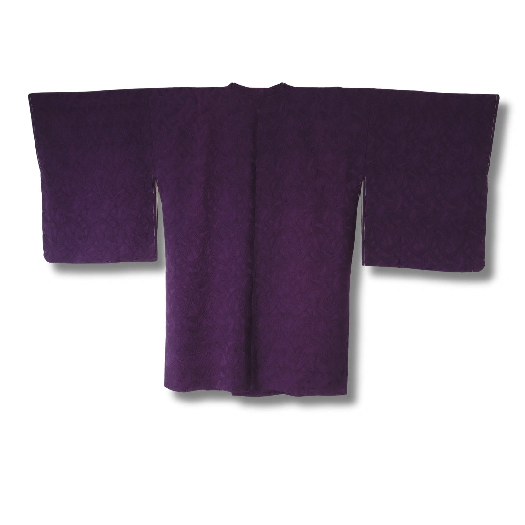 Vintage Damen Michiyuki in Lila, florales Jacquardmuster