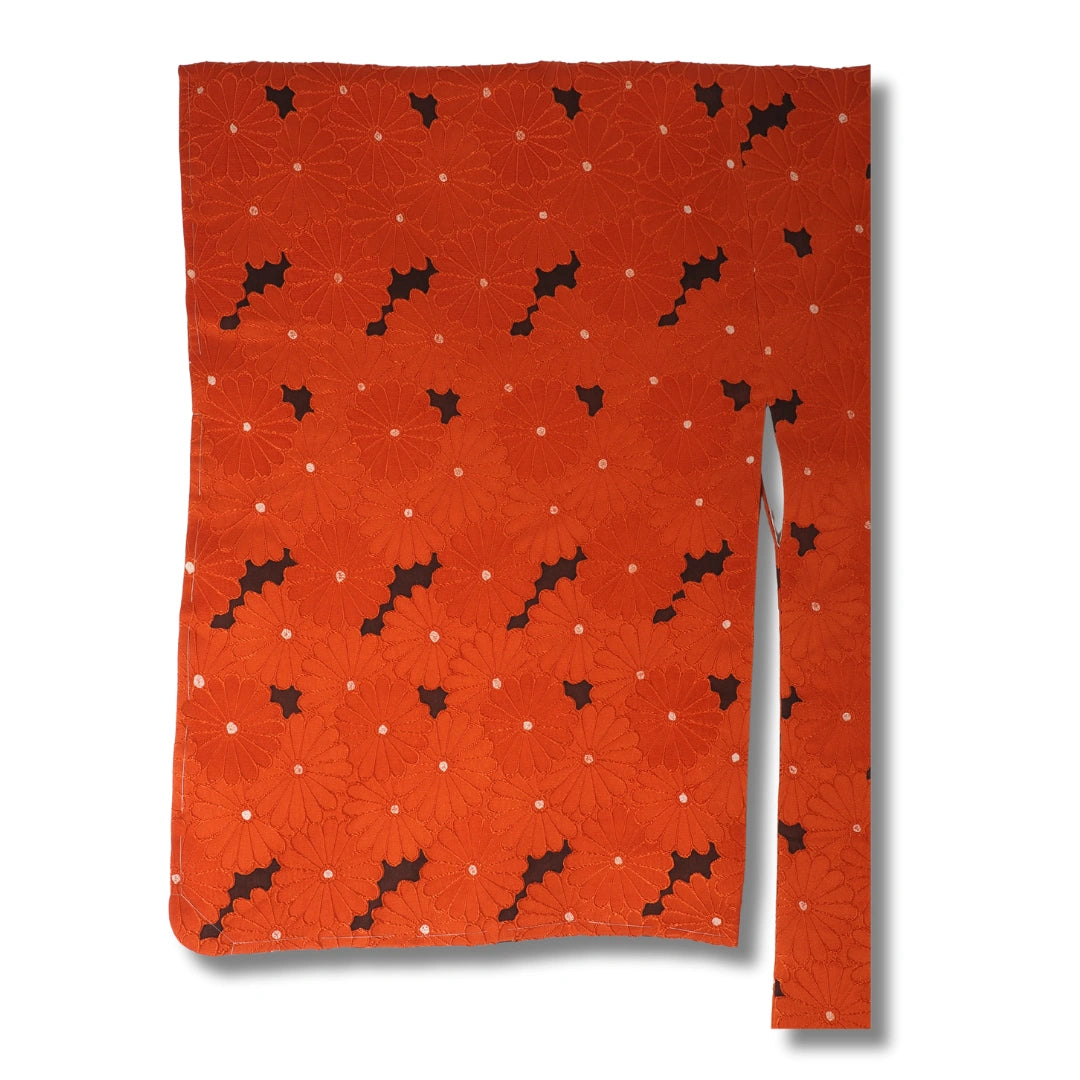 Vintage Damen Michiyuki Orange mit Chrysanthemen